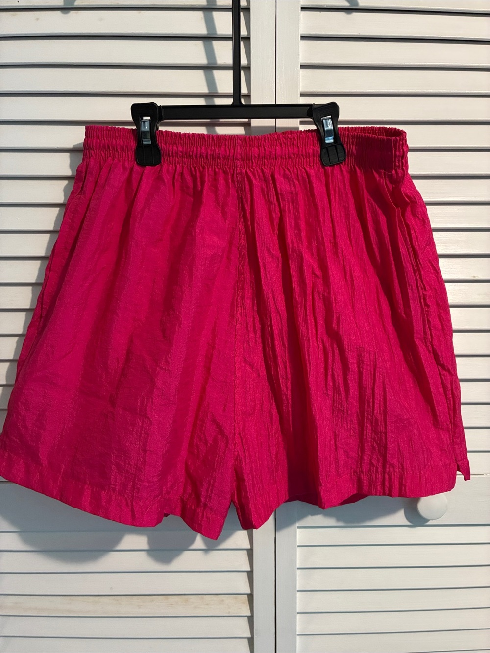 Vintage 90s Windbreaker Women’s Hot Pink Shorts